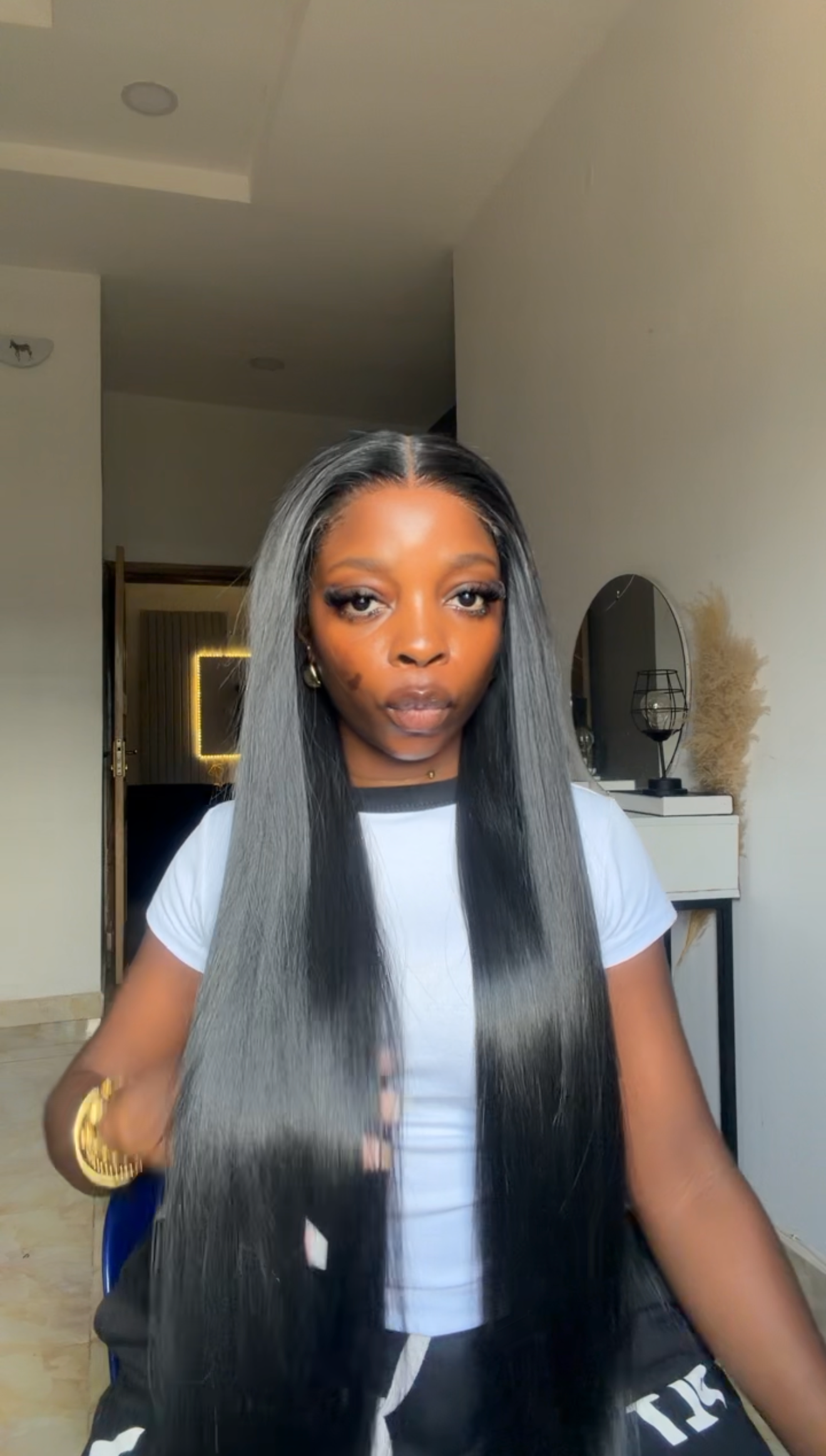 Bone straight lookalike