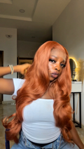 Layered ginger wig