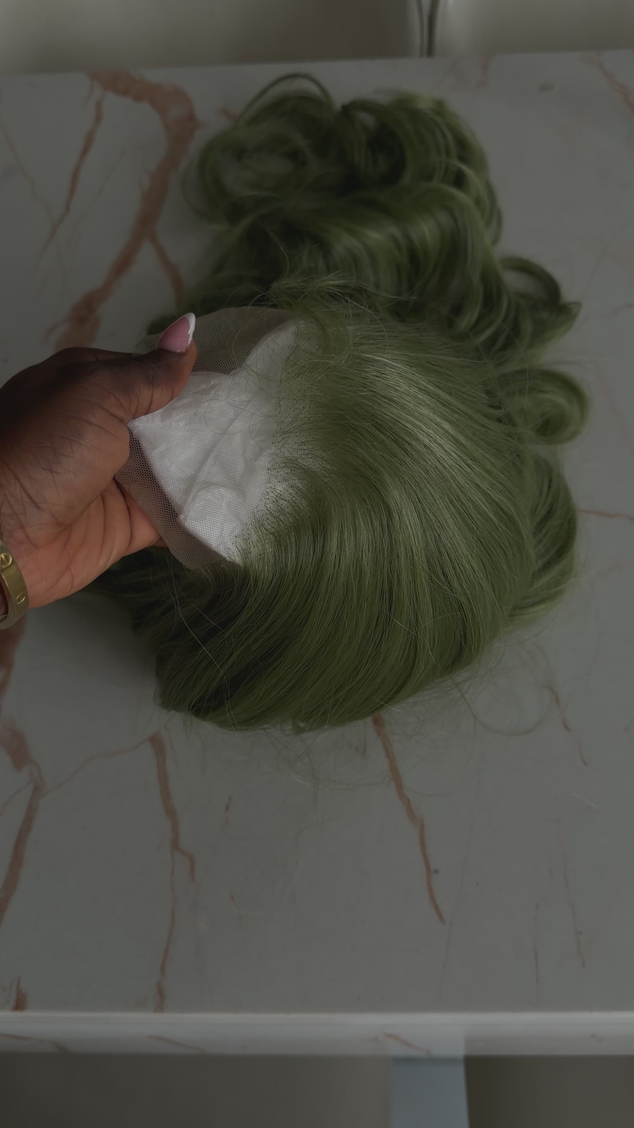 Wig Olive Green